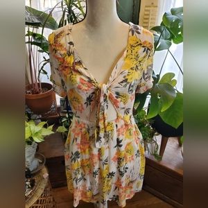 Free People Floral Cut Out Dress